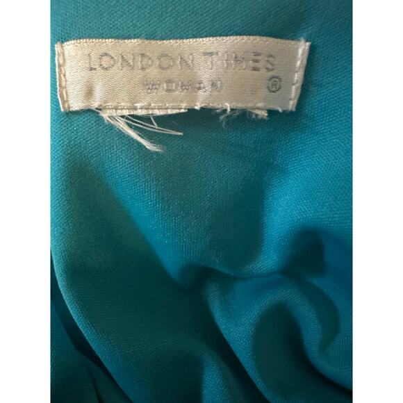 London Times Faux Wrap Midi Dress, Plus Size 2XL - Picture 6 of 6